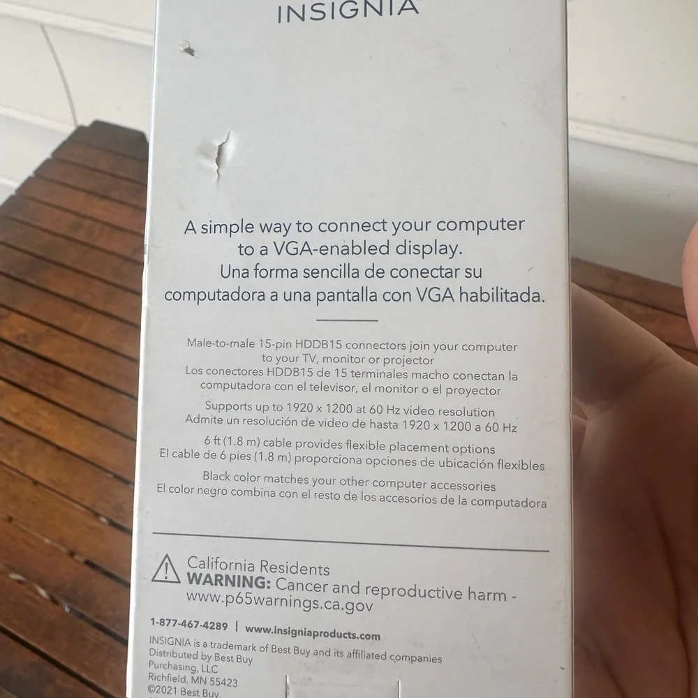 Insignia VGA Monitor Cable - Black